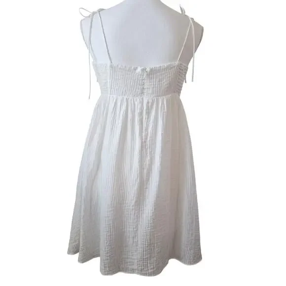 ASTR the Label Serenity Square Neck Mini Dress White Size M - Picture 2 of 6